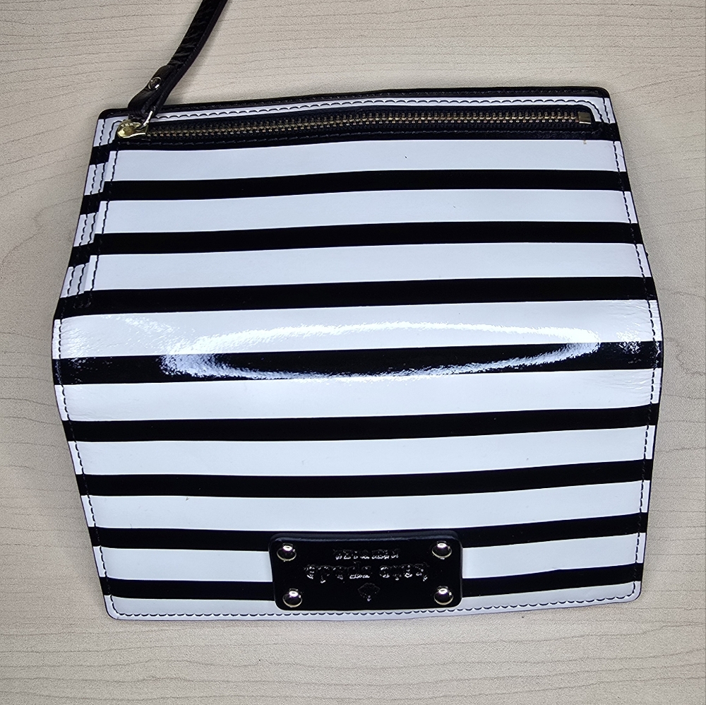 Kate Spade Monochrome Striped Bi-Fold Wallet - Picture 4 of 7
